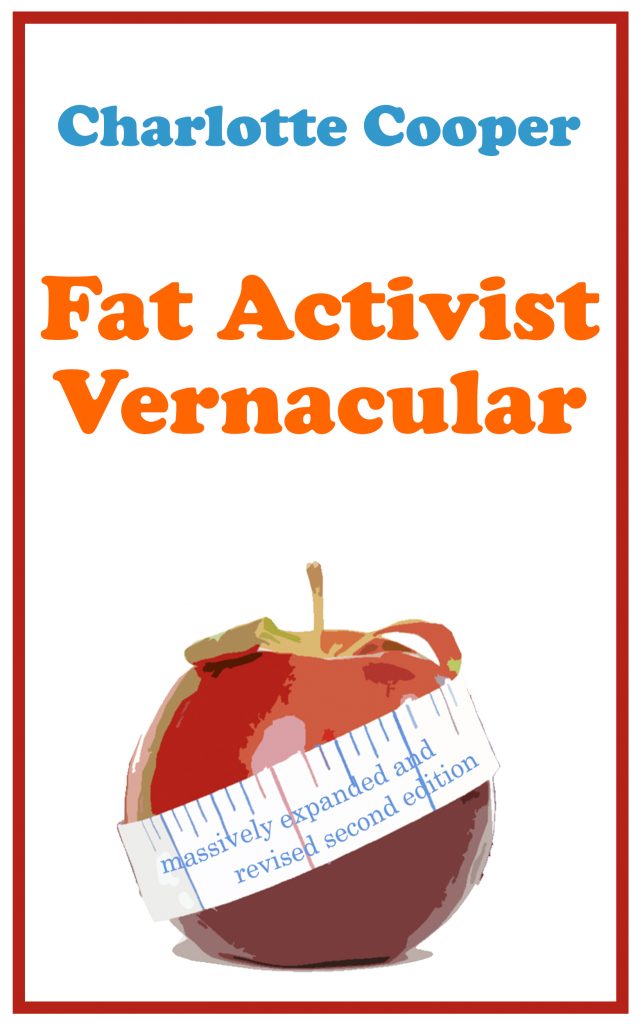Fat Activist Vernacular cover, apple with a tape measure around it